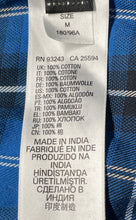 Load image into Gallery viewer, Diesel Mens Blue Plaid Long Sleeve Front Pockets Button-Up Shirt Size Medium