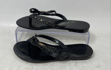 Load image into Gallery viewer, Mini Melissa Girls Black Harmonic Stars Slip-On Flip Flop Sandals Size 13