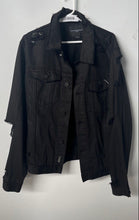 Load image into Gallery viewer, Cult Of Individuality Mens Black Distressed Button Front Denim Jacket Size XL