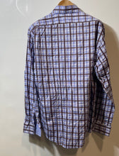 Load image into Gallery viewer, Authentic Valentino Mens Blue Brown Plaid Long Sleeve Button-Up Shirt Size XL