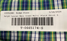 Load image into Gallery viewer, Lauren Ralph Lauren Mens Green Multi Plaid Long Sleeve Button-Up Shirt Size XL