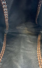 Load image into Gallery viewer, BCBG Womens Brown Leather Bag Charm Double Handle Tote Handbag