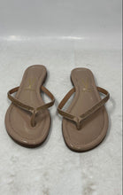 Load image into Gallery viewer, Vizzano Womens Tan Gold Rhinestone Open Toe Slip-On Slide Sandals Size 7