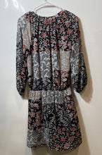 Load image into Gallery viewer, Loft Womens Multicolor Floral Surplice Neck 3/4 Sleeve Pullover Shift Dress Sz S