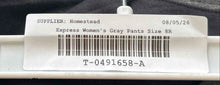 Load image into Gallery viewer, Express Womens Gray Pockets Flat Front Editor Wide Leg Dress Pants Size 8R