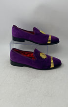 Load image into Gallery viewer, Elanroman Mens BR-C1493JZ Purple Round Toe Slip-On Loafers Shoes Size 40