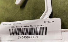 Load image into Gallery viewer, Nike Mens Green Slash Pockets Drawstring Waist Pull-On Athletic Shorts Size S