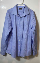Load image into Gallery viewer, Lauren Ralph Lauren Mens Blue White Plaid Stretch Dress Shirt Size XXL 16 36/37