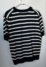 Load image into Gallery viewer, Banana Republic Womens Blue White Striped Short Sleeve Blouse Top Size M