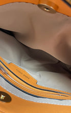 Load image into Gallery viewer, Nine West Womens Orange Leather Inner Pocket Tassel Double Handle Shoulder Bag