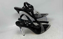 Load image into Gallery viewer, JLO Jennifer Lopez Womens Donel Black Leather Ankle Strap Heels Size 8.5M