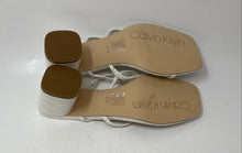 Load image into Gallery viewer, Calvin Klein Womens White Leather Open Toe Slip-On Slide Sandals Size 8.5 M