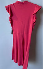 Load image into Gallery viewer, New York & Company Womens Pink Cotton Short Sleeve V-Neck A-Line Dress M W/Tag