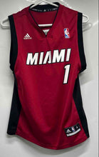 Load image into Gallery viewer, Adidas Boys Red Miami Heat Chris Bosh #1 Basketball-NBA Jersey Size Medium