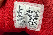 Load image into Gallery viewer, Authentic Nike Mens Air Jordan 1 Low White Red Sneaker Shoes Size 8.5 Worn