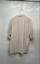 Load image into Gallery viewer, Bugatchi Mens Beige Short Sleeve Collared Button-Up Shirt Size Large