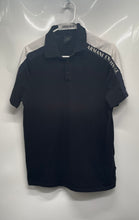 Load image into Gallery viewer, Armani Exchange Mens Black White Short Sleeve Collared Polo Shirt Size Medium