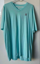Load image into Gallery viewer, Psycho Bunny Mens Blue Cotton Short Sleeve V-Neck Regular Fit T-Shirt Size 8