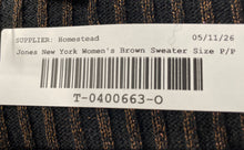 Load image into Gallery viewer, Jones New York Womens Brown Long Sleeve Button Front Cardigan Sweater Size P/P