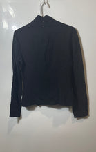 Load image into Gallery viewer, Zara Womens Black Long Sleeve Cut Out Mock Neck Regular Fit Blouse Top Size M