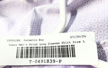 Load image into Gallery viewer, G By Guess Mens Purple Printed Long Sleeve Collared Button-Up Shirt Size L