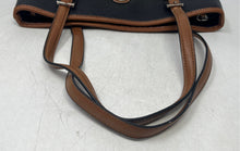 Load image into Gallery viewer, Giani Bernini Womens Black Brown Leather Double Handle Shoulder Tote Handbag