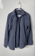 Load image into Gallery viewer, Express 1MX Mens Blue Long Sleeve Regular Fit Dress Shirt Size M 15-15.5