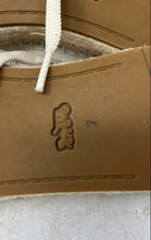 Load image into Gallery viewer, Coach Womens White Pink Logo Leather Lace-Up Platform Espadrille Shoes Size 7