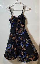 Load image into Gallery viewer, Forever 21 Womens Black Floral Print Sleeveless Button Front A-Line Dress Size S