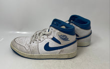 Load image into Gallery viewer, Nike Mens Air Jordan 1 Mid FN5215-141 White Blue Lace-Up Sneakers Shoes Size 10