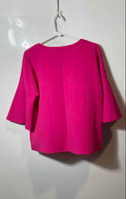 Load image into Gallery viewer, Jones New York Womens Pink 3/4 Sleeve Round Neck Pullover Blouse Top Size M