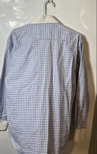 Load image into Gallery viewer, Bg Bogosse Mens Blue Plaid Spread Collar Long Sleeve Dress Shirt Size 4