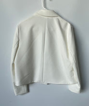 Load image into Gallery viewer, Zara Womens White Long Sleeve Collared Button Front Jacket Size XL With Tag