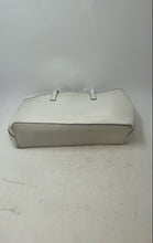 Load image into Gallery viewer, Michael Kors Womens White Leather Double Handle Lined Tote Handbag