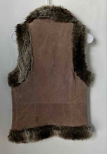 Load image into Gallery viewer, Live A Little Womens Brown Leather Notch Lapel One-Button Vest Size Medium