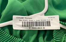 Load image into Gallery viewer, Max Studio Womens Green Ruffle Sleeveless Mock Neck Smocked Blouse Top Size XS