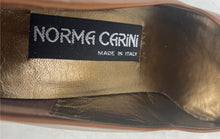 Load image into Gallery viewer, Norma Carini Womens Brown Leather Pointed Toe Slip-On Pump Heels Size 9M