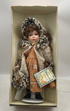 Load image into Gallery viewer, Vanessa Collection Timeless Treasures Brown Hair Leopard Print Porcelain Doll
