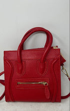 Load image into Gallery viewer, Unbranded Womens Red Pebbled Leather Inner Pockets Top Handle Crossbody Bag