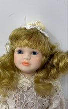 Load image into Gallery viewer, Blonde Hair Blue Eyes Home Decorative Porcelain Doll Collectible With Outfit