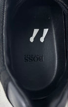 Load image into Gallery viewer, Hugo Boss Mens Lighter Black Low Top Lace-Up Sneaker Shoes Size EUR 46