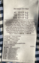 Load image into Gallery viewer, Banana Republic Mens Blue White Gingham Cotton Classic Fit Button-Up Shirt Sz XL