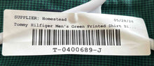 Load image into Gallery viewer, Tommy Hilfiger Mens Green Printed Long Sleeve Collared Dress Shirt Size 15 32/33