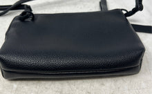 Load image into Gallery viewer, Mishka Womens Black Faux Leather Top Zipper Adjustable Strap Small Crossbody Bag