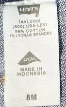 Load image into Gallery viewer, Levi's Womens Blue Denim Regular Fit Dark Wash Stretch Bootcut Jeans Size 8M