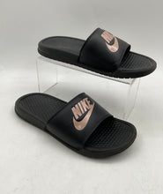 Load image into Gallery viewer, Nike Womens Benassi 343881-007 Black Slip-On Open Toe Slide Sandals Size 7