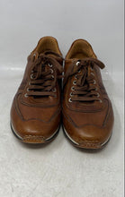 Load image into Gallery viewer, Magnanni Mens Pueblo Cognac Brown Leather Lace-Up Low Top Sneaker Shoes Size 8 M