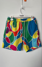 Load image into Gallery viewer, Psycho Bunny Mens Multicolor Printed Drawstring Waist Darwin Swim Shorts Size M