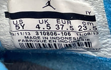 Load image into Gallery viewer, Nike Boys Air Jordan 10 310806-106 White Black Blue Lace-Up Sneakers Shoes Sz 5Y