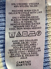 Load image into Gallery viewer, Ann Taylor Womens Blue White Striped Short Sleeve Pullover Sweater Size M